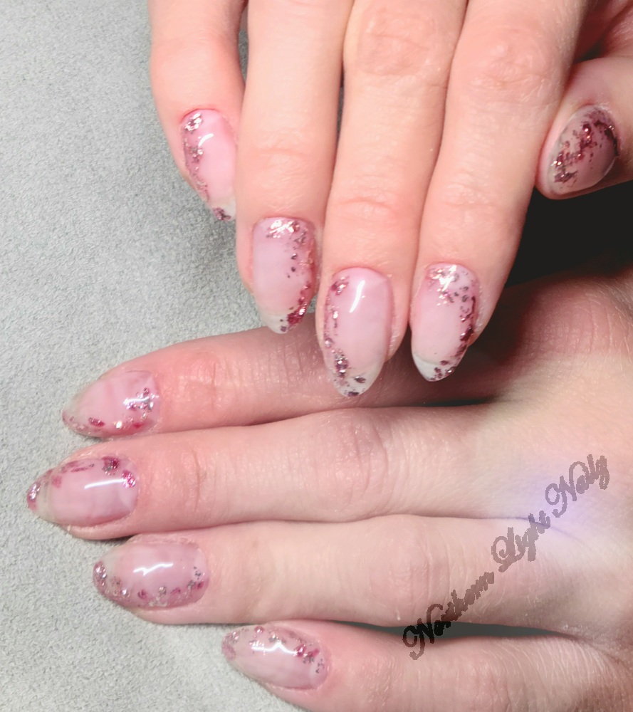 A little sparkle using Bemi metal leaf